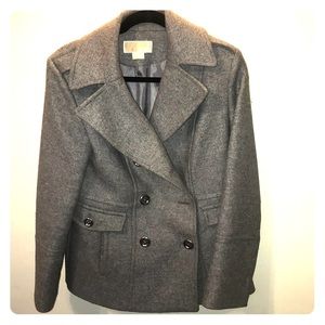 Michael Kors Grey 75% wool pea coat